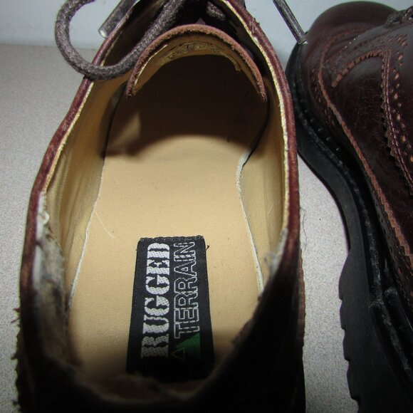Rugged Terrain Brown Leather Lug Sole Shoes - Picture 10 of 13